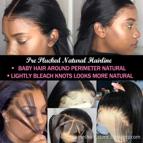 2021The New high quality black natural 100% virgin natural brazilian Short Bob 4x4inch Closure Lace Wig human hair wigs